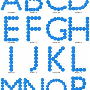 Bubble Alphabet Embroidery Machine Design