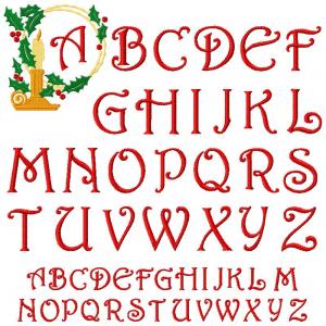 Christmas Candle Monograms Embroidery Machine Design
