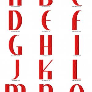 Deco Alphabet Embroidery Machine Design