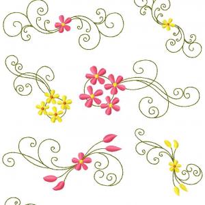 Decorative Flowers Embroidery Machine Design