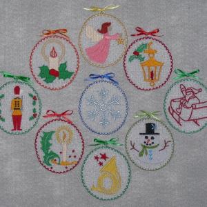 FSL Festive Christmas Ornaments Embroidery Machine Design