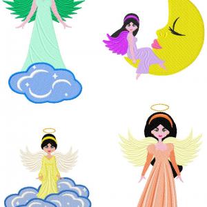 Heavenly Angels Embroidery Machine Design