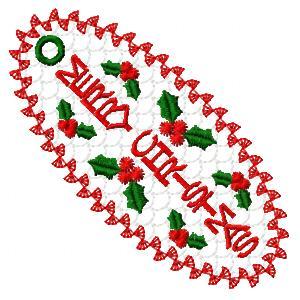 Holly Jolly Bookmarks Embroidery Machine Design