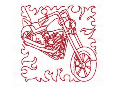 American Rider Blocks Embroidery Machine Design