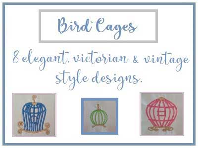 Birdcages Embroidery Machine Design