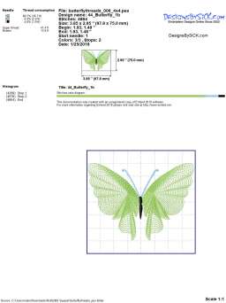 Detail Charts for the set Butterfly Threads