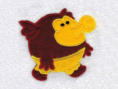 Chubby Applique Monsters Embroidery Machine Design
