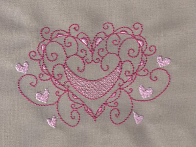 Machine Embroidery Designs - Colorline Hearts Set