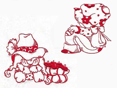 Country Sunbonnets Embroidery Machine Design