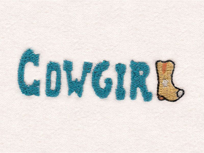 Cowgirl Phrases Embroidery Machine Design