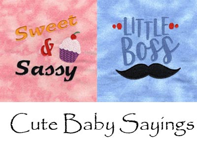 Cute Baby Sayings Embroidery Machine Design