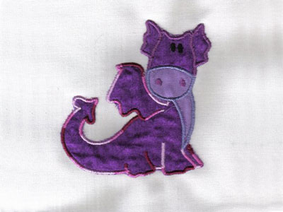 Cute Dragons Embroidery Machine Design