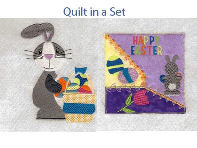 Easter Bunnies Embroidery Machine Design