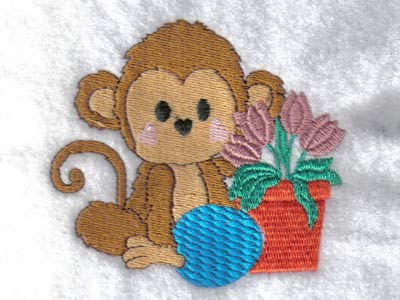 Easter Monkeys Embroidery Machine Design