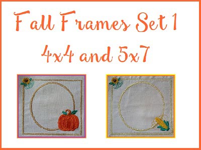 Fall Frames 1 Embroidery Machine Design