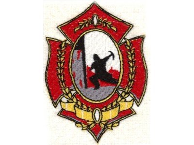 Fire Fighter Badges Embroidery Machine Design