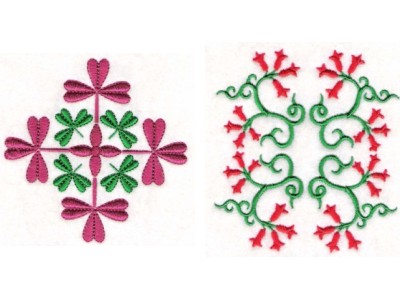 Machine Embroidery Designs - Floral Ornament Blocks Set