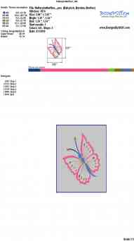 Detail Charts for the set Fluttery Butterflies 1