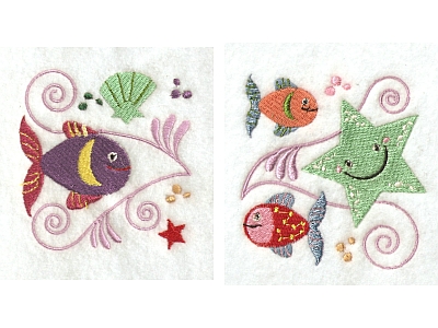 Jacobean Sea Friends Embroidery Machine Design