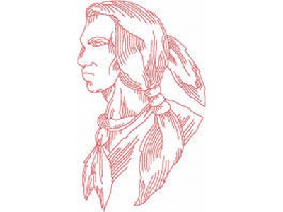 JN Native American Faces Embroidery Machine Design