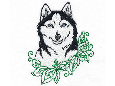 Malamutes and Huskies Embroidery Machine Design