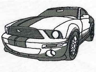 Muscle Cars Embroidery Machine Design