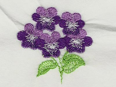Pansies and Violets 2 Embroidery Machine Design