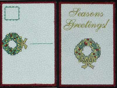 Holiday Post Cards Embroidery Machine Design