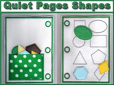 Quiet Pages Shapes Embroidery Machine Design