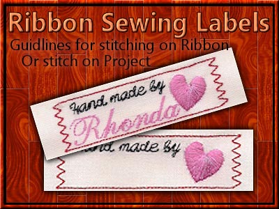 Ribbon Sewing Labels Embroidery Machine Design