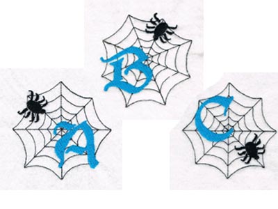 Spiderweb ABCs Embroidery Machine Design