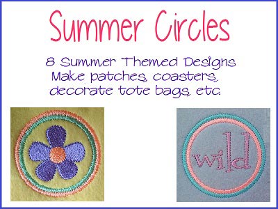 Summer Circles Embroidery Machine Design
