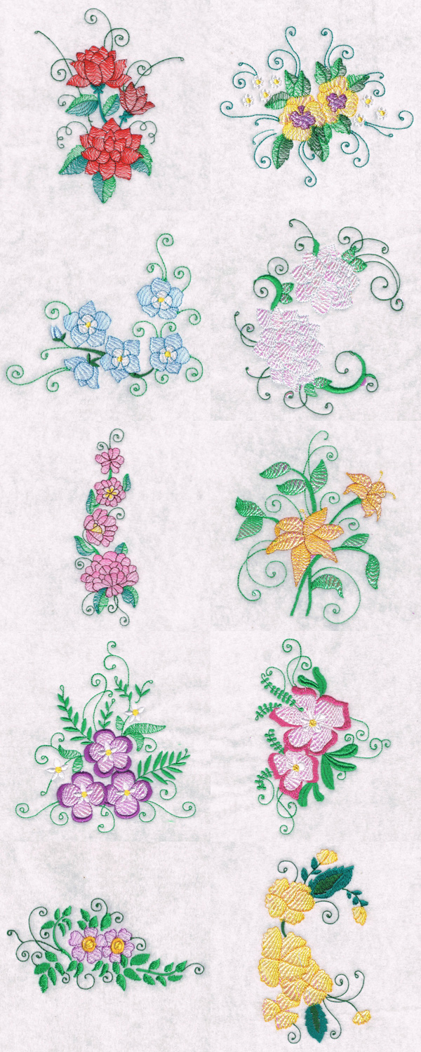abstractflower machine embroidery contact sheet