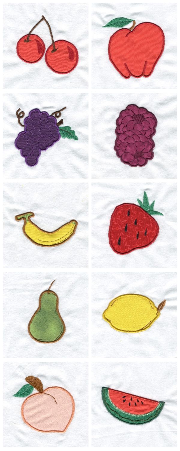 Strawberry Applique Embroidery Machine Design