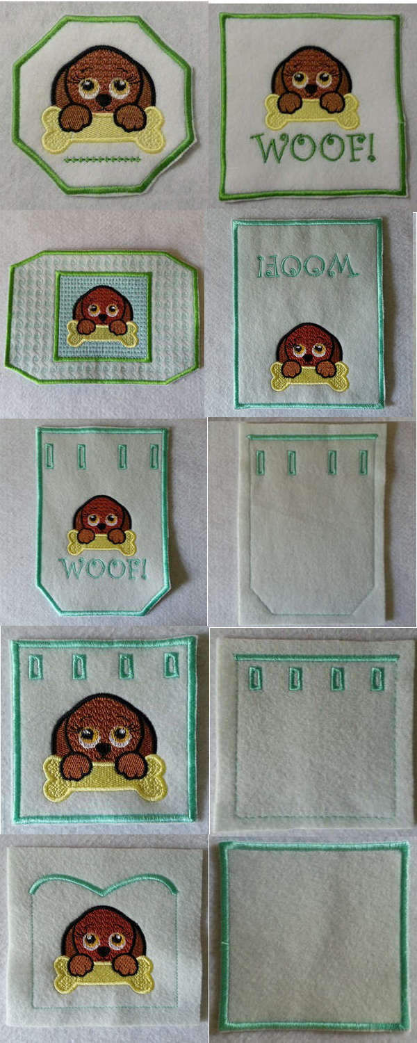 Cute Puppy Variety Set Embroidery Machine Design Details