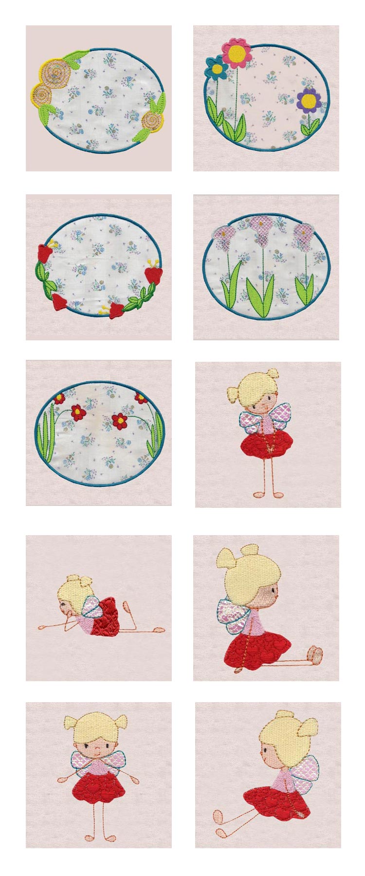 Fairy Scenes Embroidery Machine Design Details