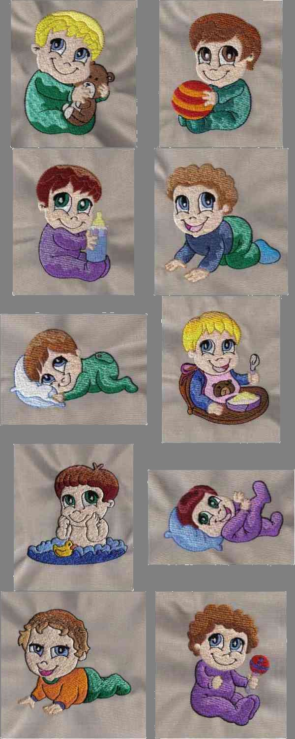 Filled Baby Embroidery Machine Design Details