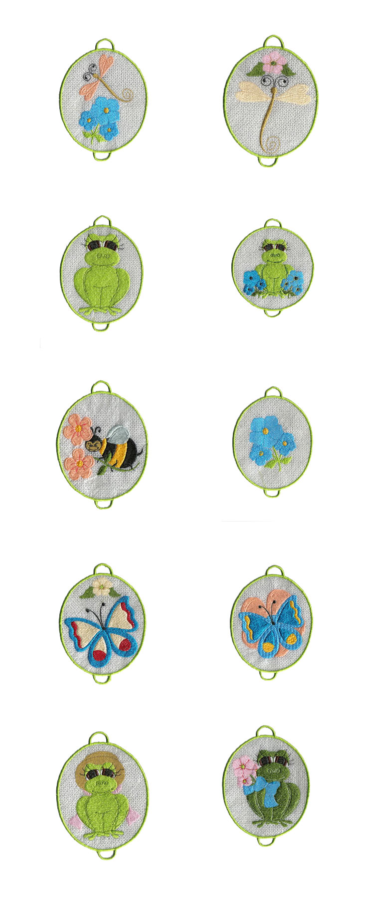 Download Machine Embroidery Designs - Frog Pond Wind Catchers Set