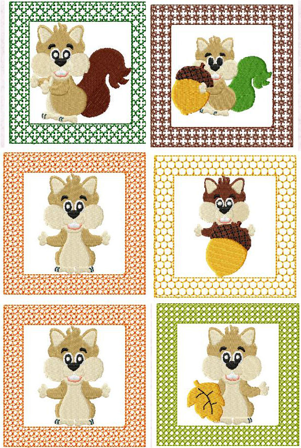 lacysquirrel machine embroidery contact sheet