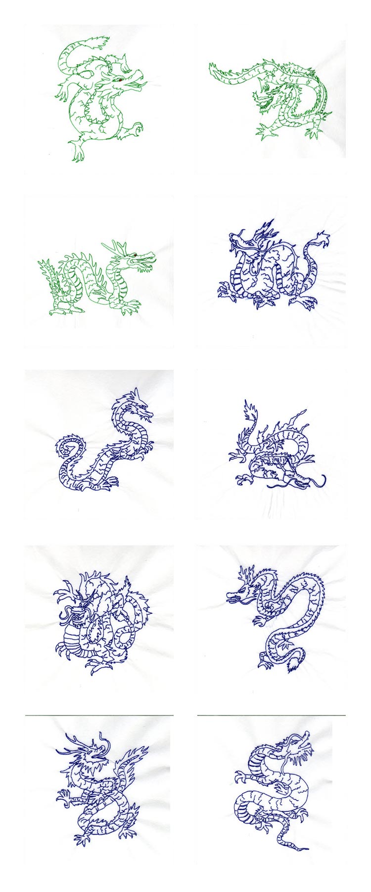Redwork Year of the Dragon Embroidery Machine Design Details