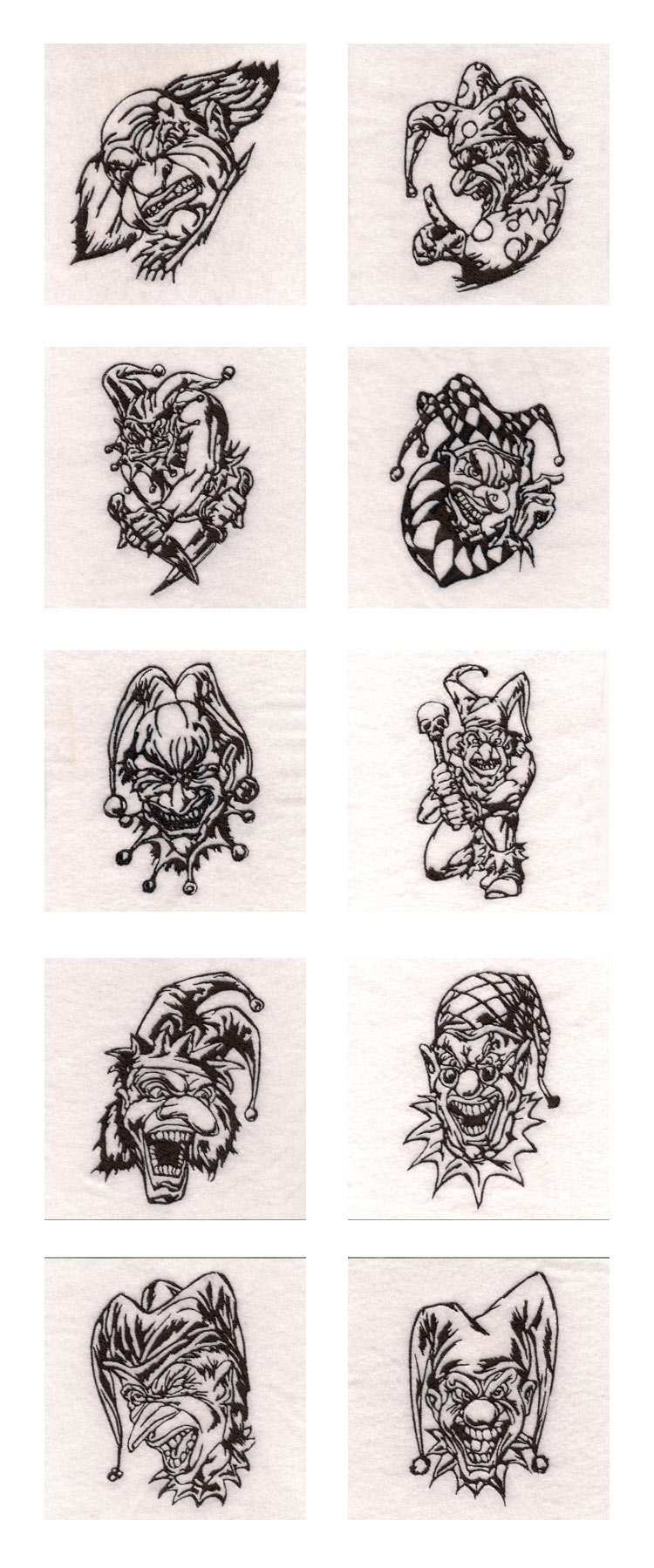 Machine Embroidery Designs - SiCK Scary Clowns Set