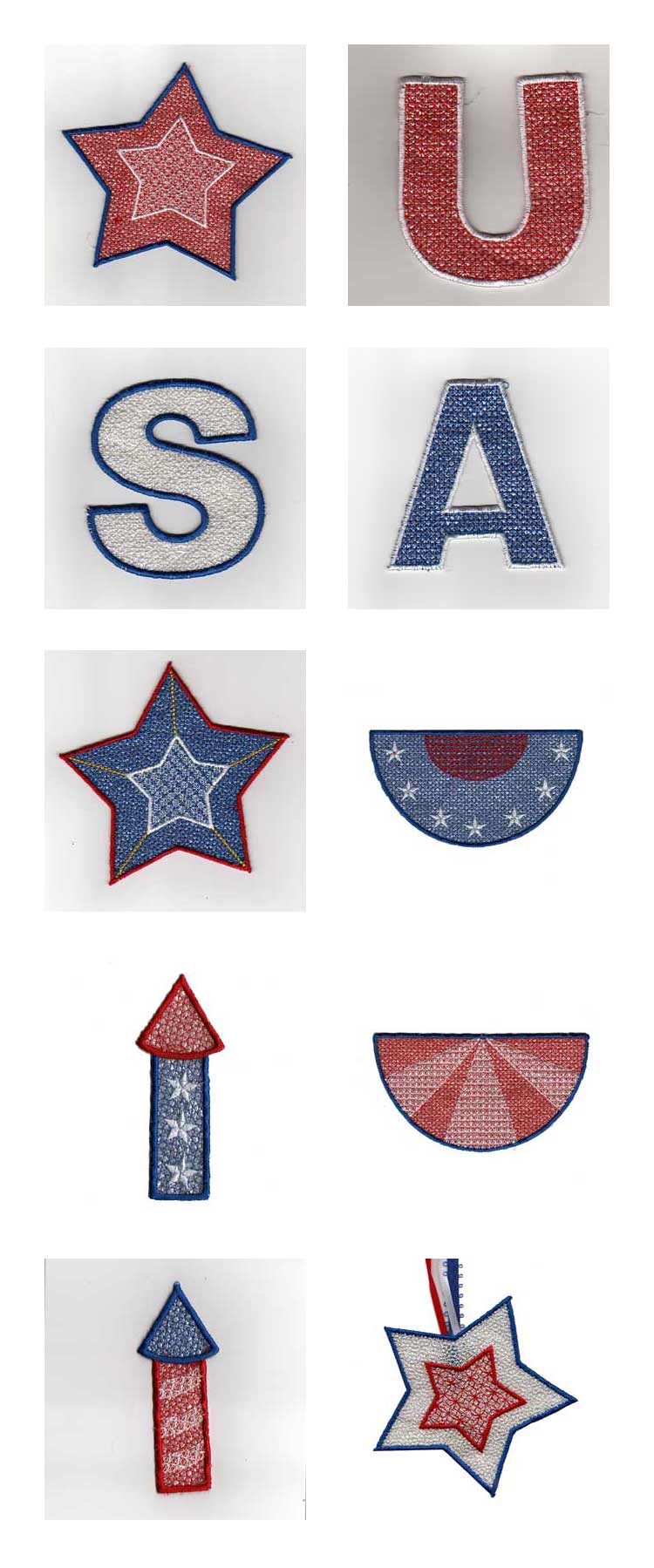 USA Banner Embroidery Machine Design Details